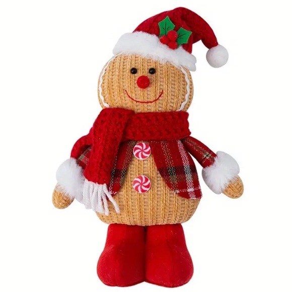 Gingerbread Santa Plush Standing Christmas Holiday Decor - Picture 1 of 1